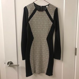 H&M Divided black and ivory ponte dress